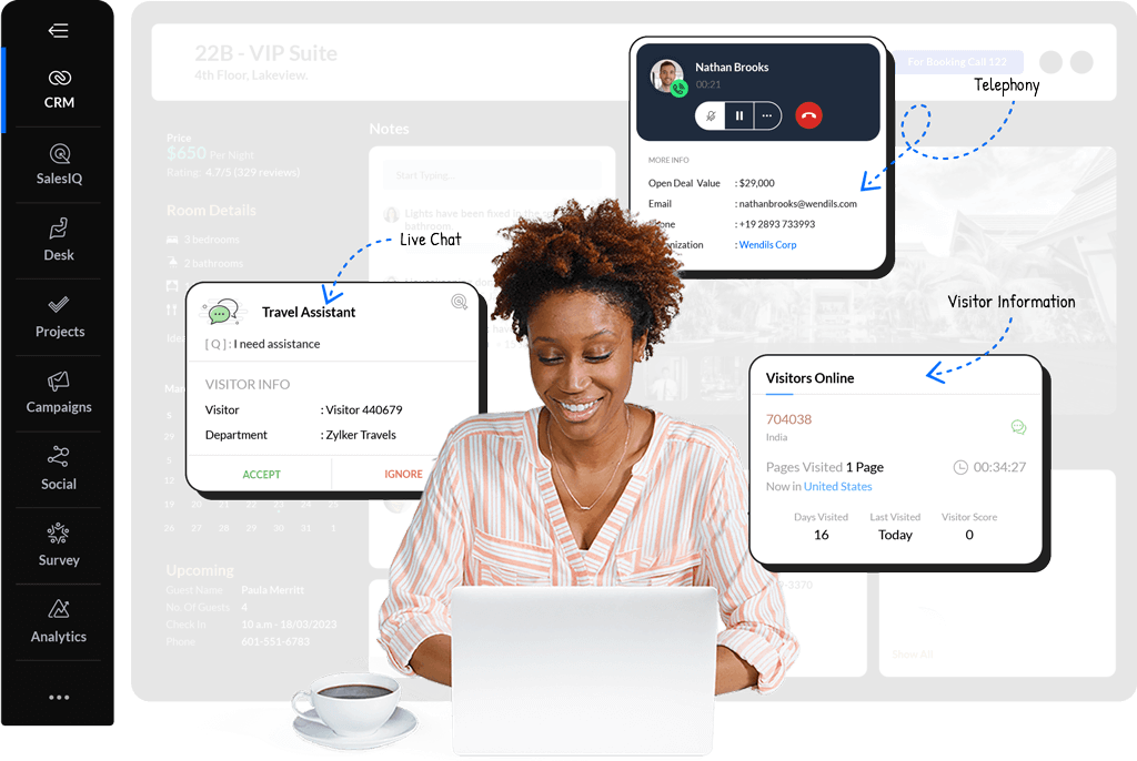 Zoho CRM Plus : Gestion client omnicanale